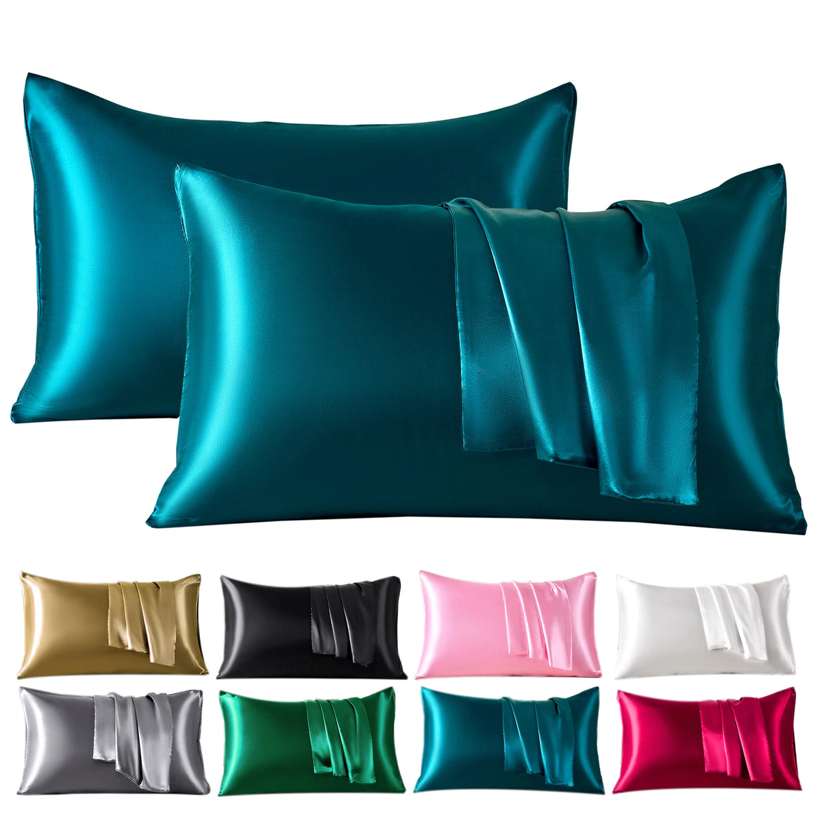 Satin Pillowcases – Set of 2