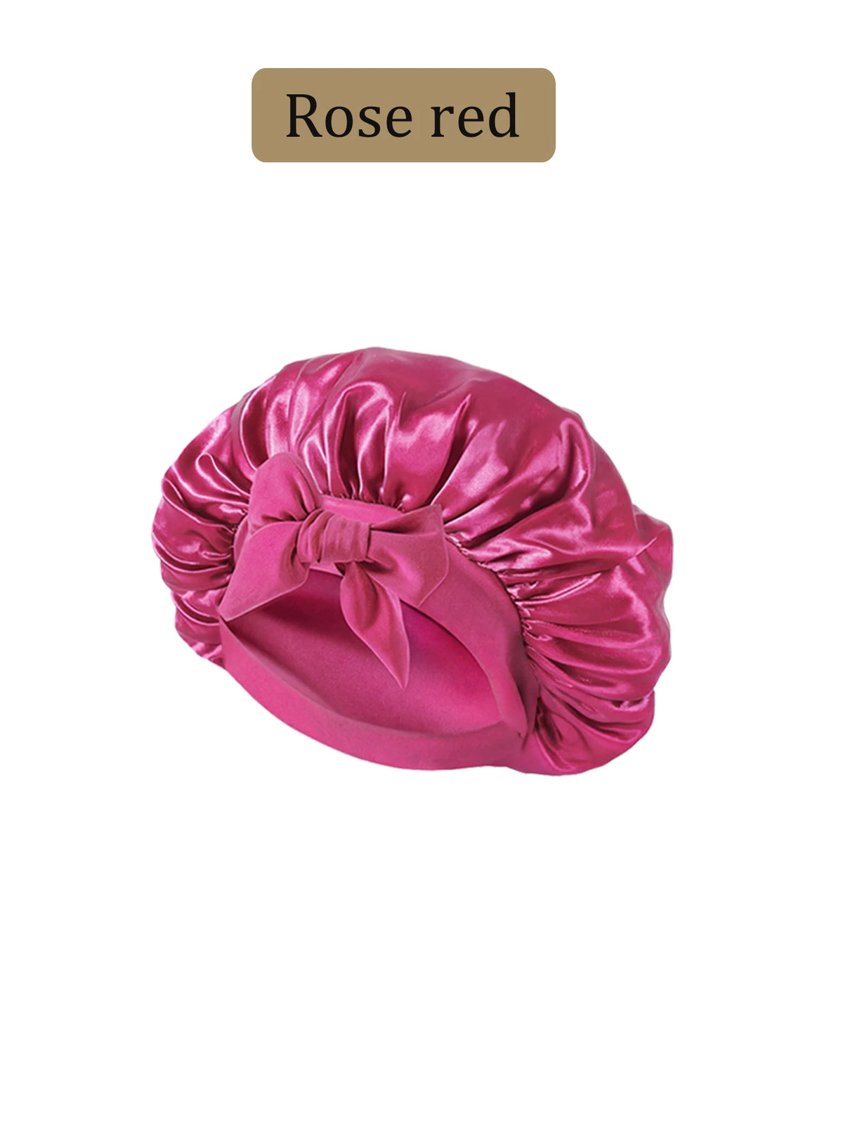 Satin bonnet in rose