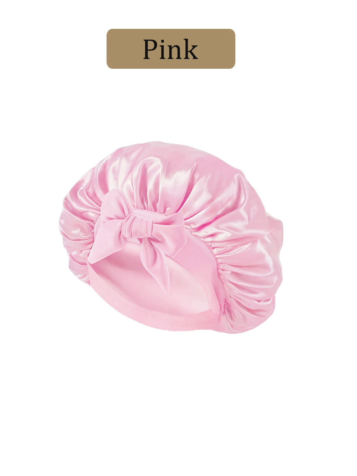 Satin bonnet in pink