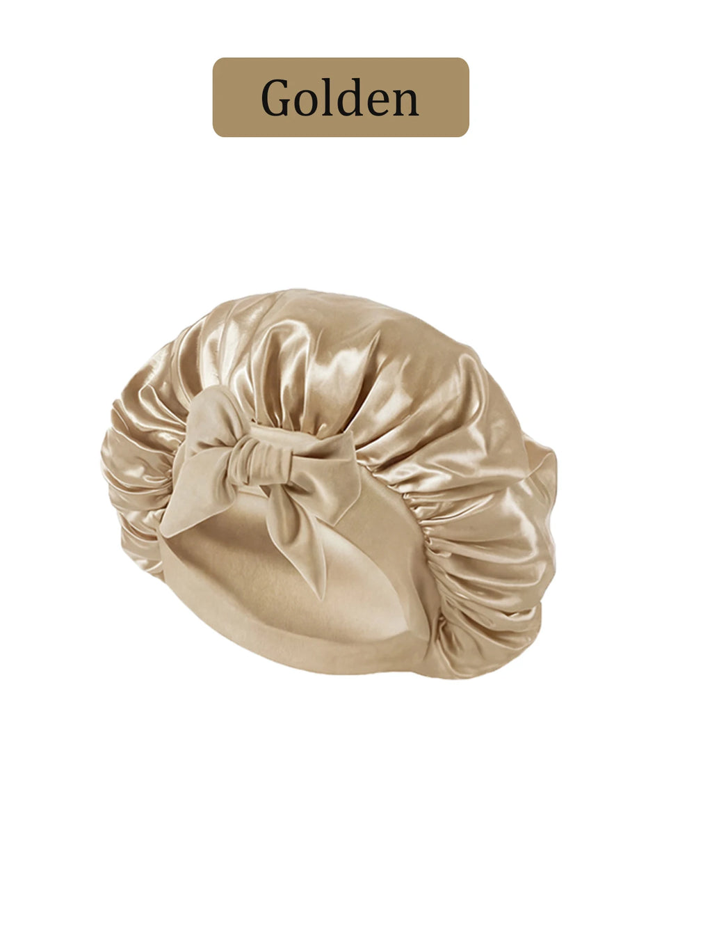 Satin bonnet in gold