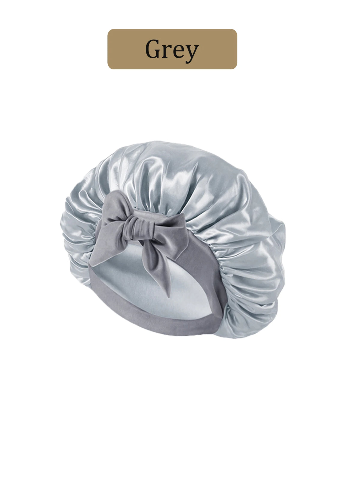 Satin bonnet in grey