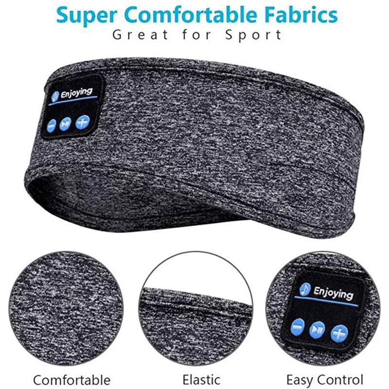 Wearing the sleep headband in bed