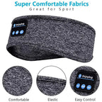 Wearing the sleep headband in bed