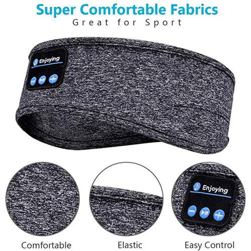 Wearing the sleep headband in bed
