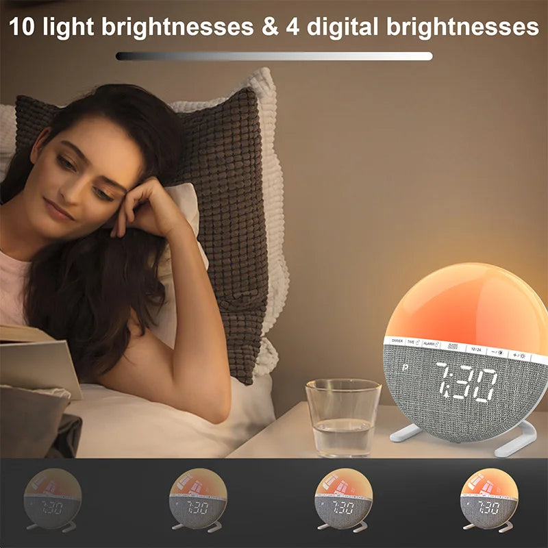Sunrise alarm clock features