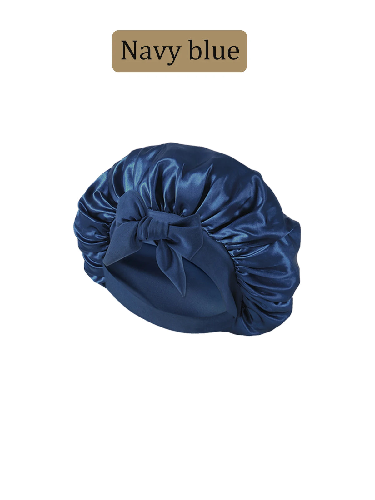 Satin bonnet in navy