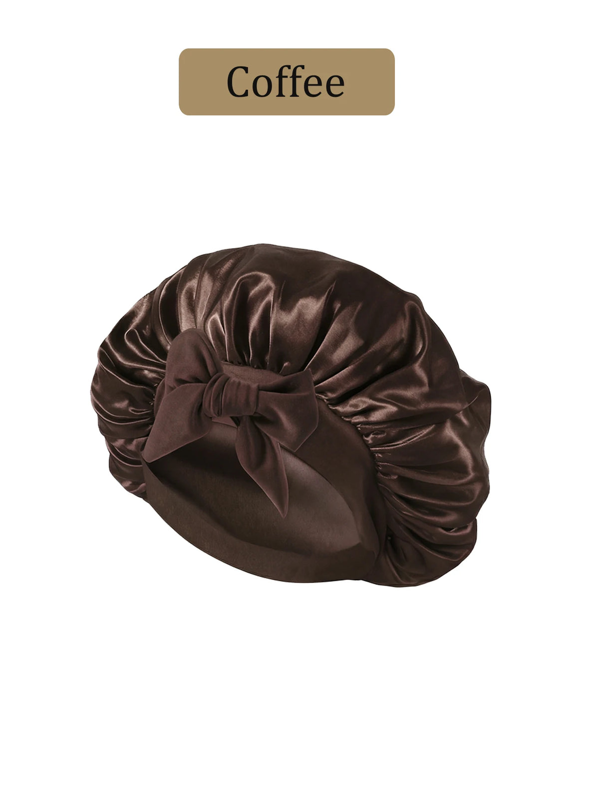 Satin bonnet in coffee