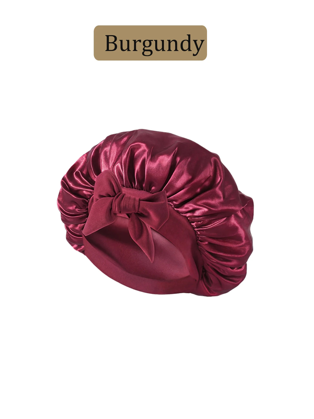 Satin bonnet in red